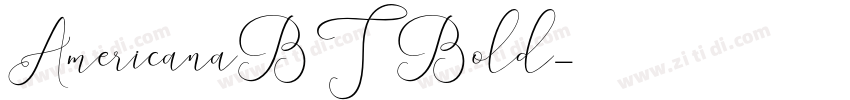 AmericanaBT Bold字体转换
